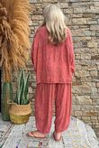 Kiti Paisley Damask Artist Smock Terracotta
